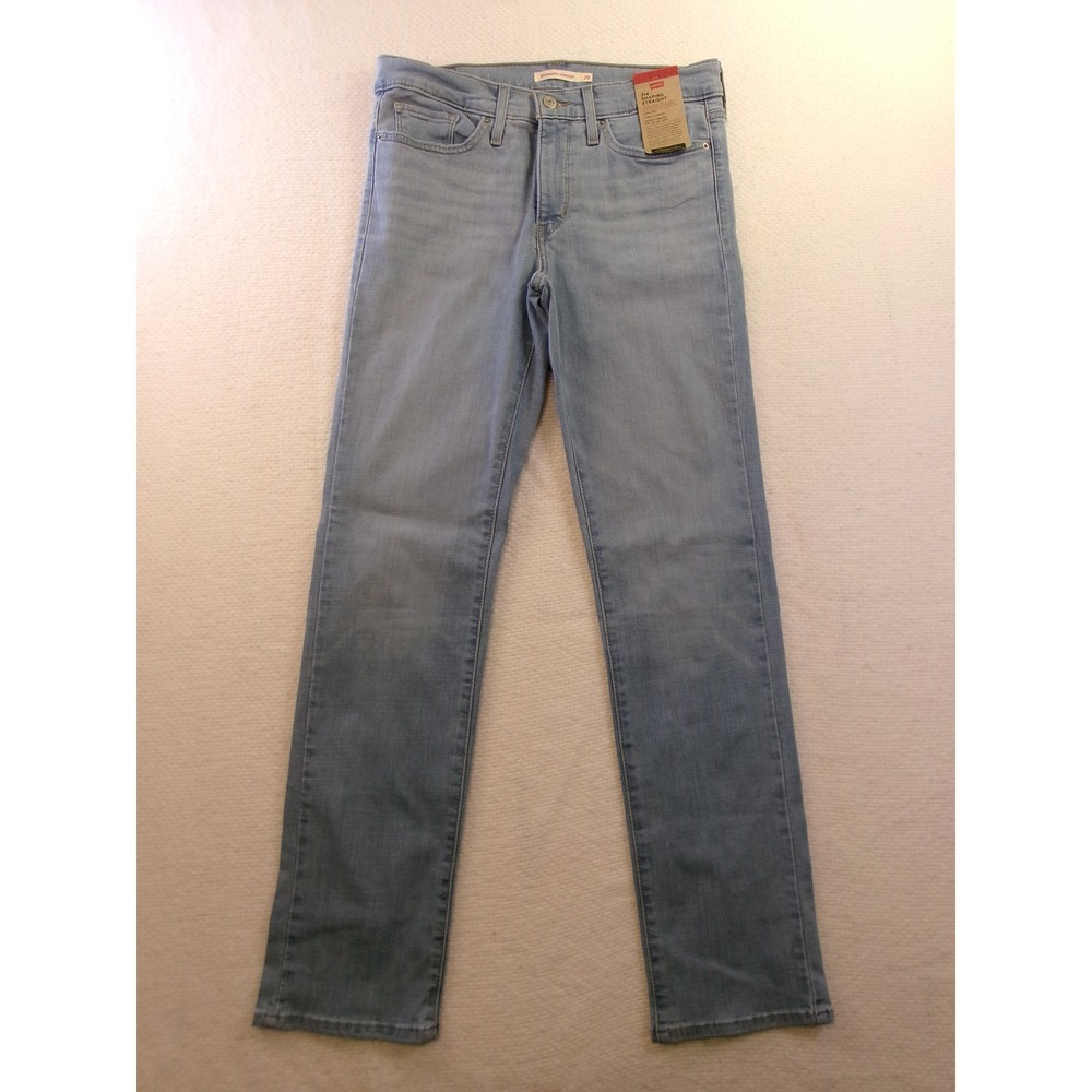 Levis 314 Shaping Straight Jeans Womens 29x32 Light Wash Blue‎ Denim 19631-0190